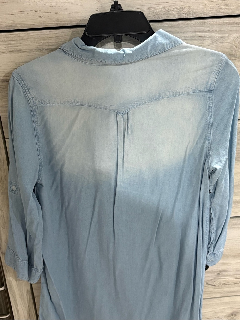 leshop Light Blue Denim-Style Button Down Shirt